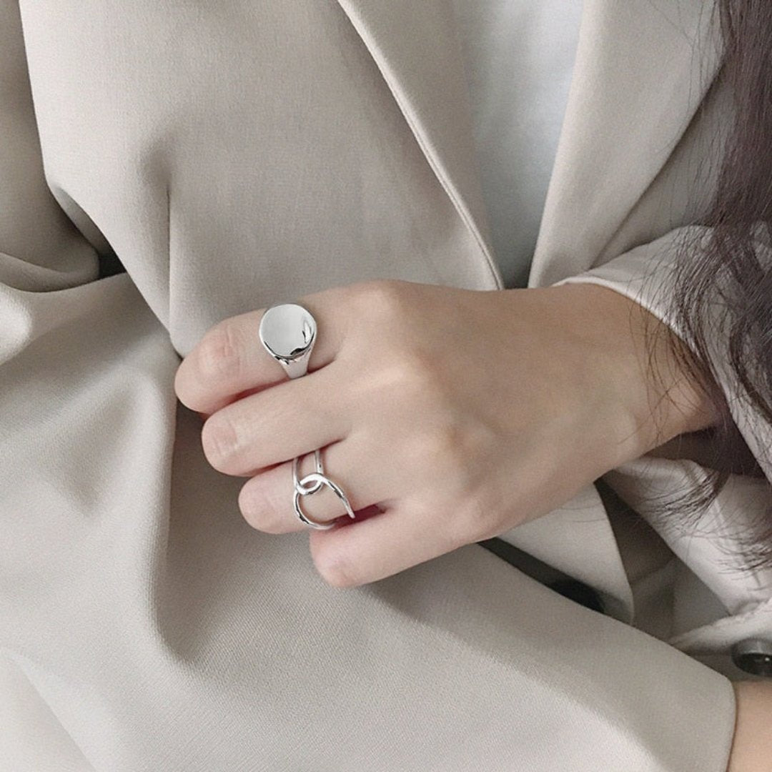 Echo 925 Sterling Silver Adjustable Ring