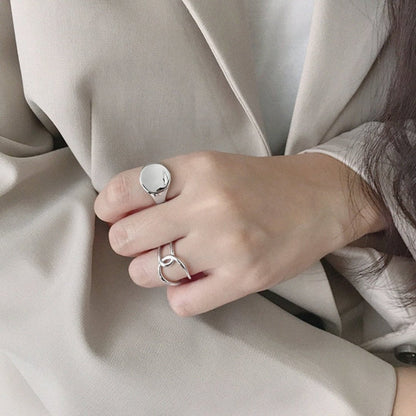 Echo 925 Sterling Silver Adjustable Ring