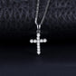 Chic Cross Zirconia Sterling Silver Pendant