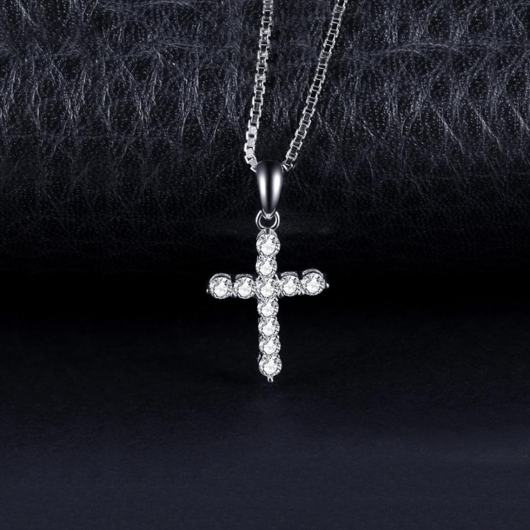 Chic Cross Zirconia Sterling Silver Pendant
