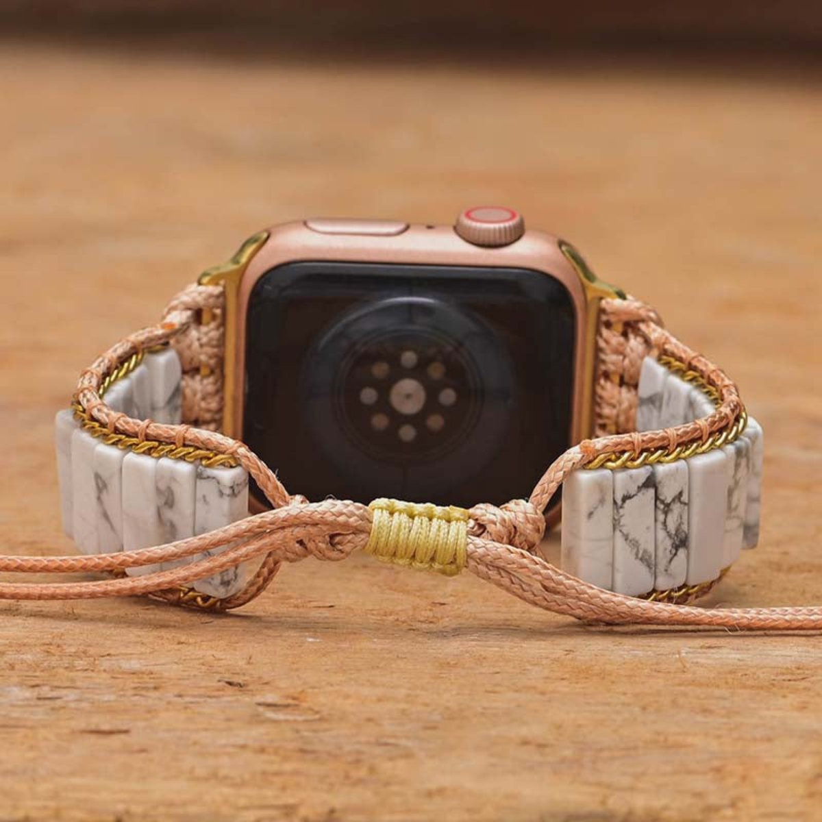 Fashionable White Howlite Apple Watch Strap