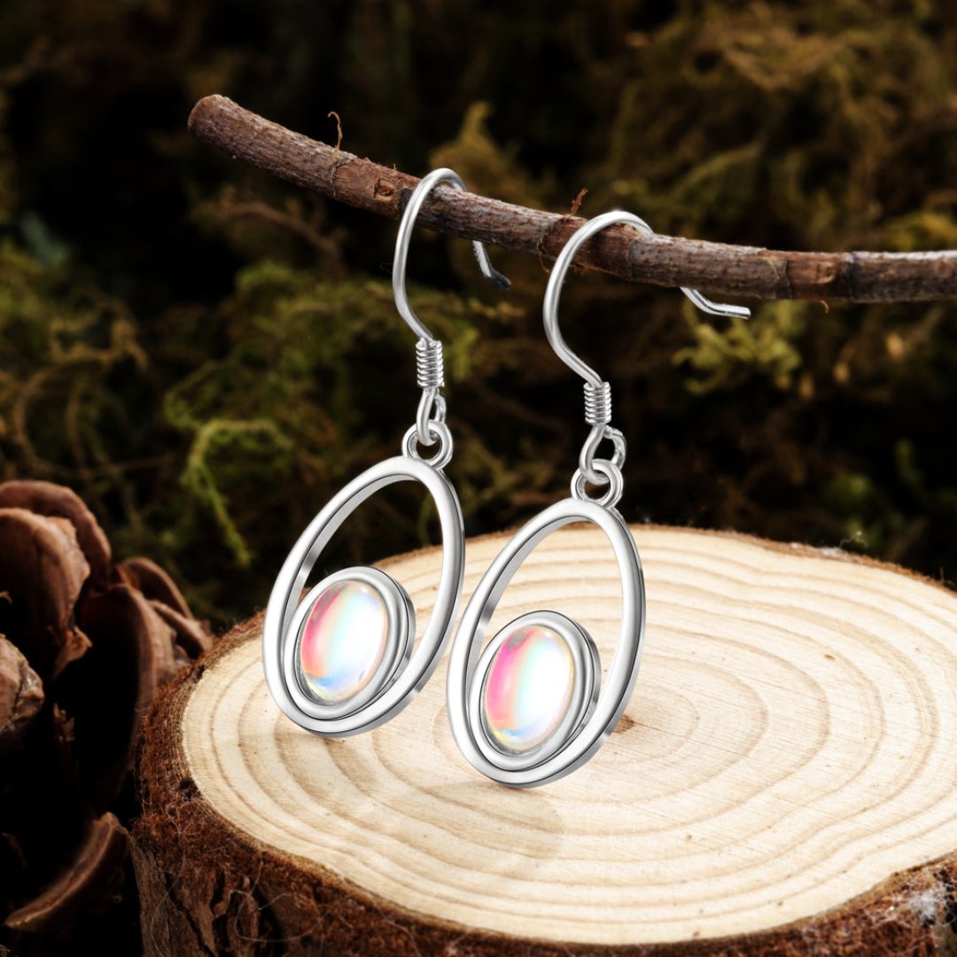 Trend Moonstone 925 Sterling Silver Earrings