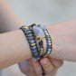 Schwarzes Labradorit-Steinarmband