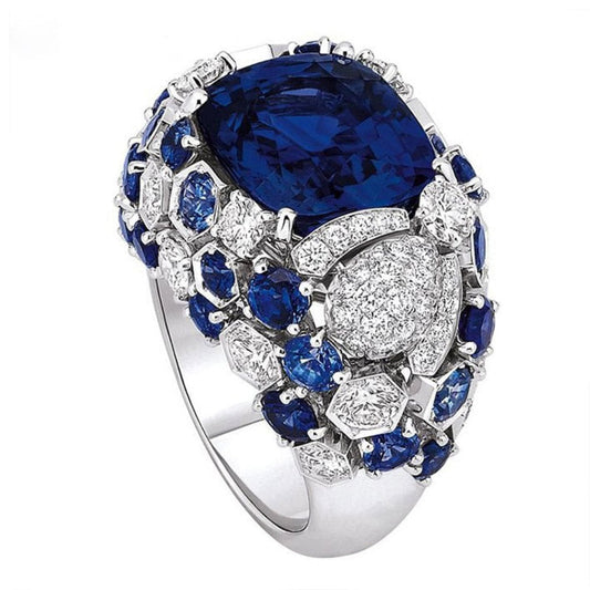 Royal Sapphire 925 Silver Ring