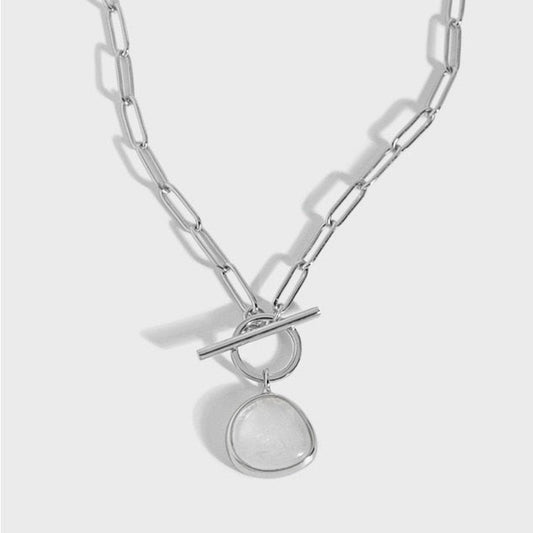 Grace Klarquarz 925 Sterling Silber Halskette