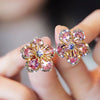 Sweet Flower Zirconia Crystal Earrings