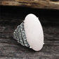Spiritueller Naturstein versilberter Ring