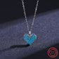 Türkises Herz 925 Sterling Silber Halskette 