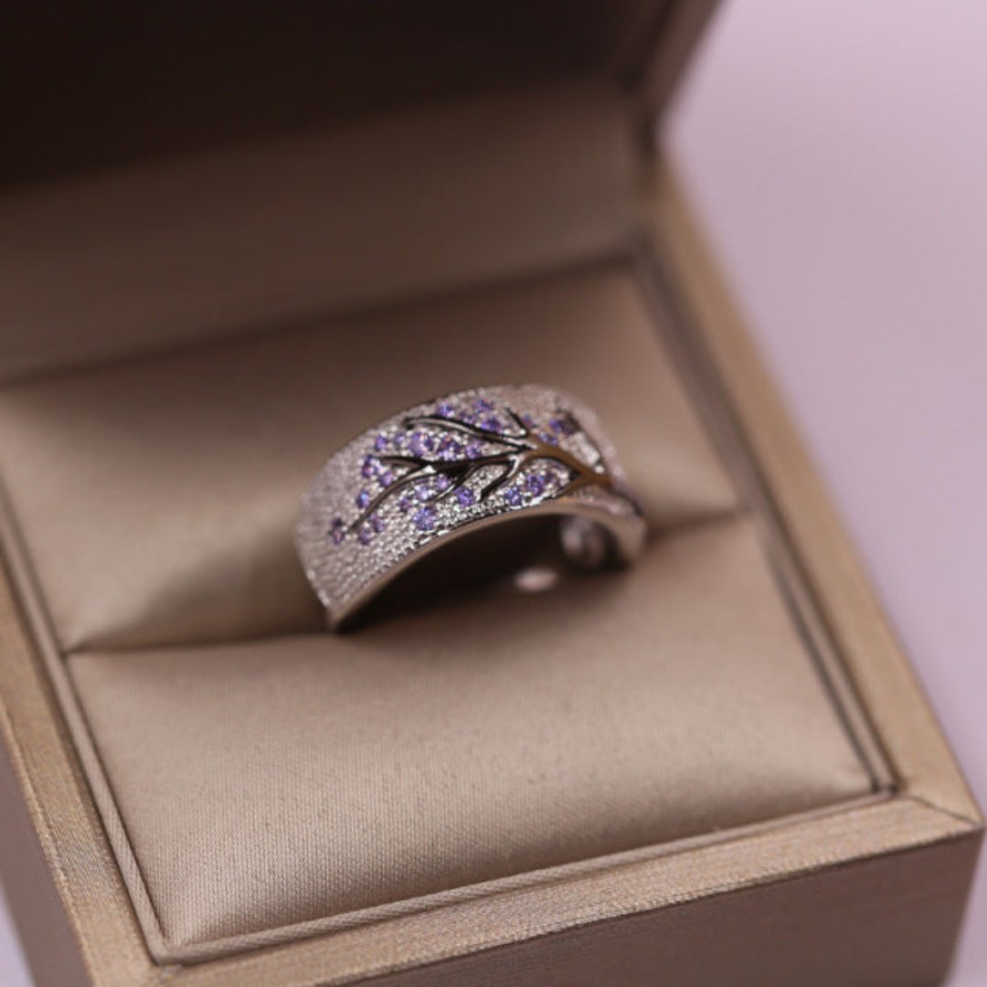 Elegant Tree of Zirconia Ring