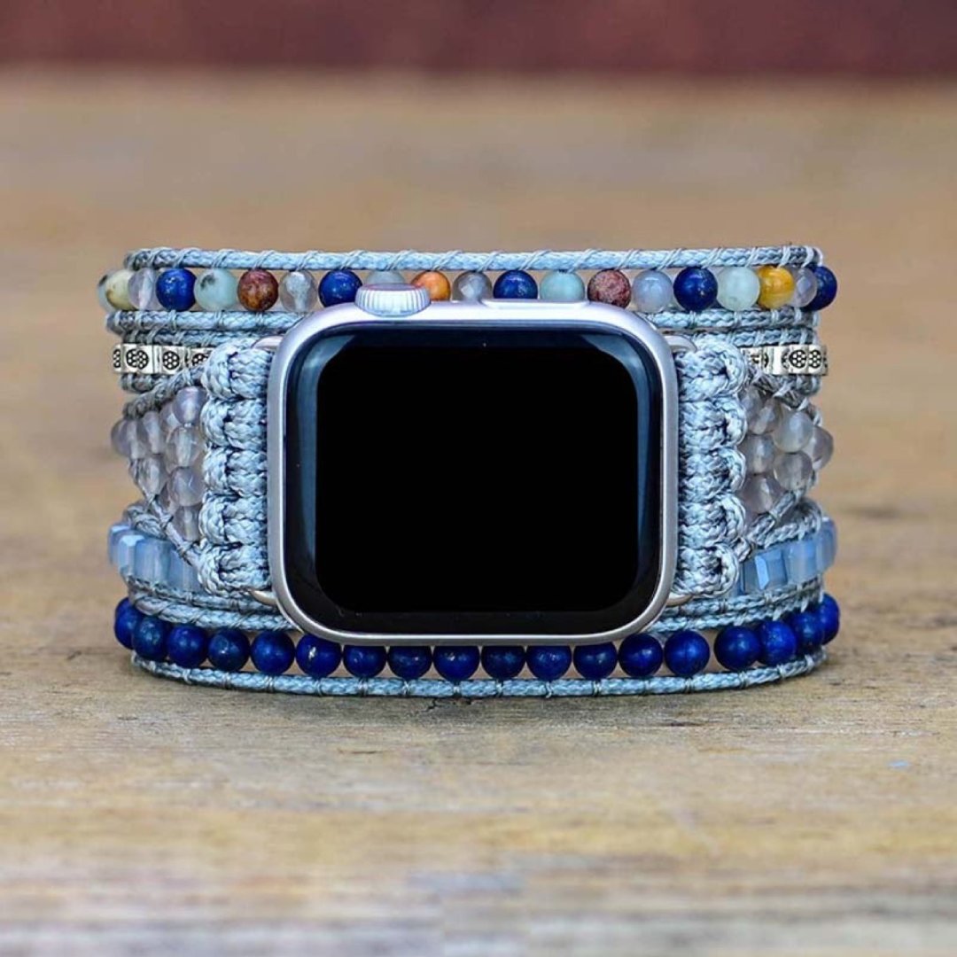 Apple Watch Armband aus Naturstein Lapislazuli 