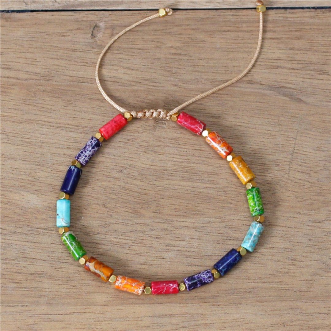 7 Chakra Naturstein Choker Halskette &amp; Armband