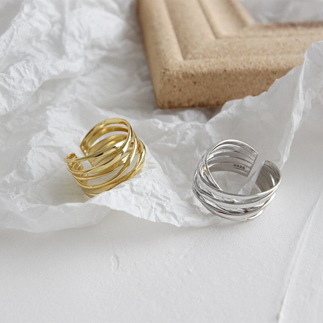 Celeste 925 Sterling Silver Adjustable Ring