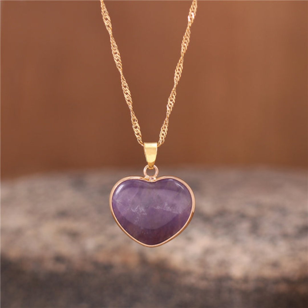 Spiritual Heart Natural Stone Necklace