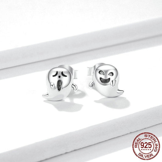 Little Devil Ghost 925 Sterling Silver Earrings