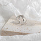 X 925 Sterling Silver Adjustable Ring