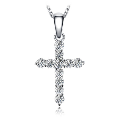 Chic Cross Zirconia Sterling Silver Pendant