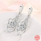 Elegant Crystals 925 Sterling Silver Earrings