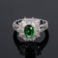 Vintage Emerald & Zircon Ring