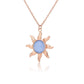 Sun Flower Moonstone & Labradorite Necklace