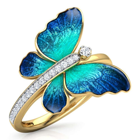 Butterfly Spirit Crystal Ring