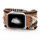 Retro-Armband für Apple Watch aus natürlichem Onyx