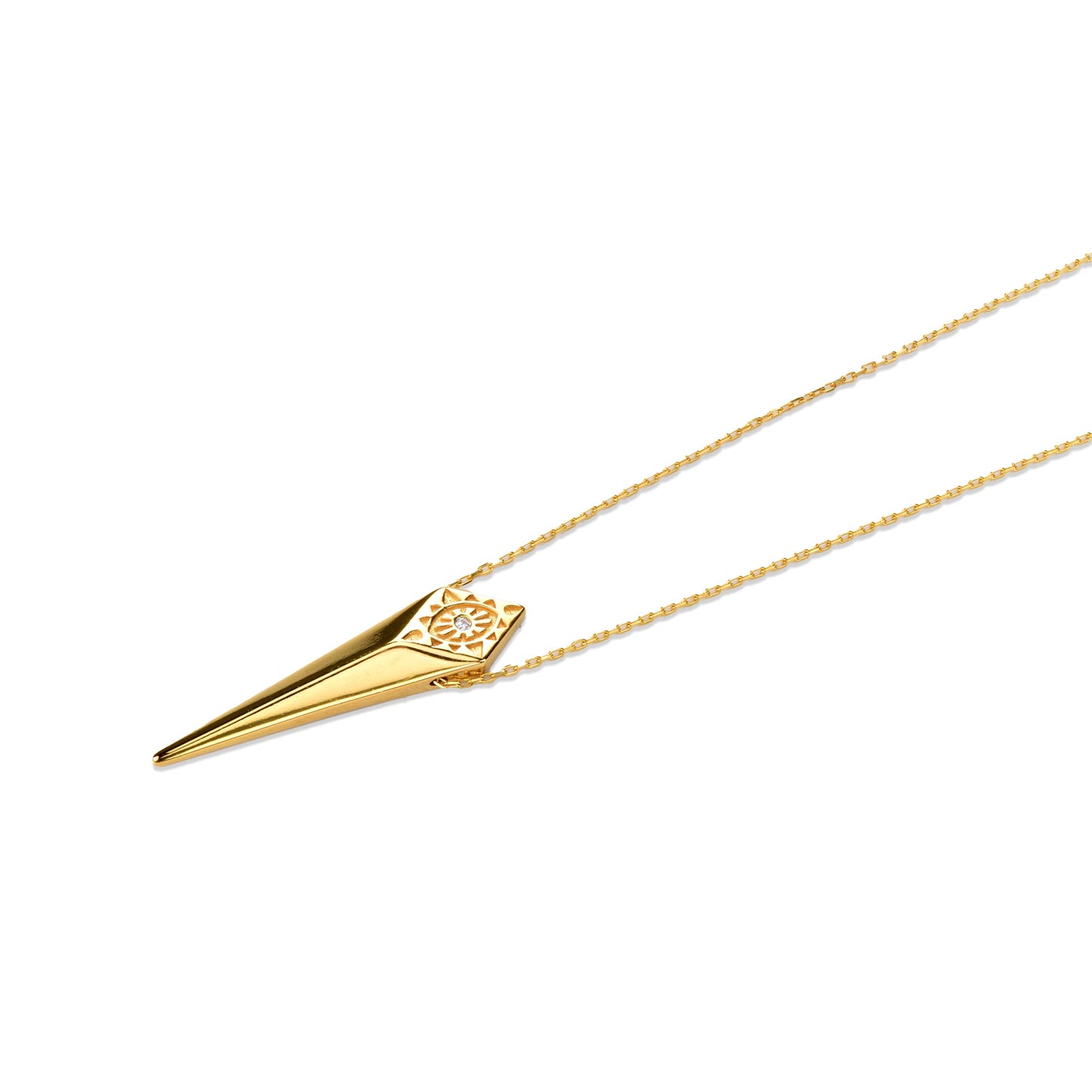 Pyramid Gold Vermeil Necklace