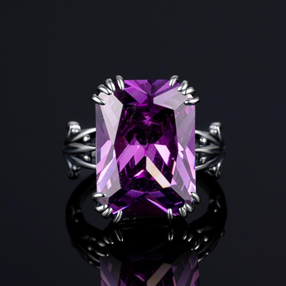 Vintage Amethyst 925 Sterling Silber Ring