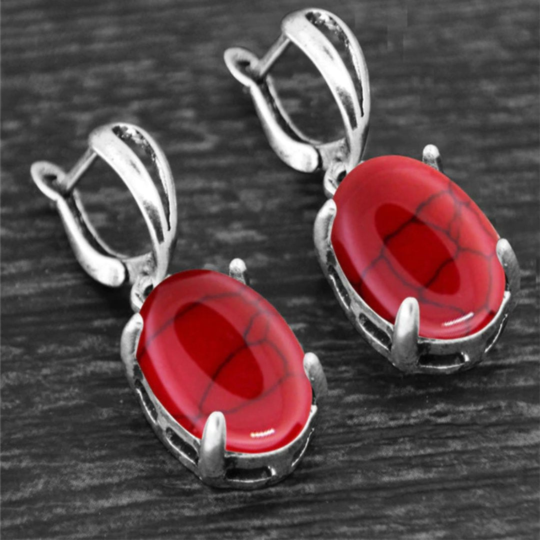 Spiritual Crystal Silver Plated Earrings