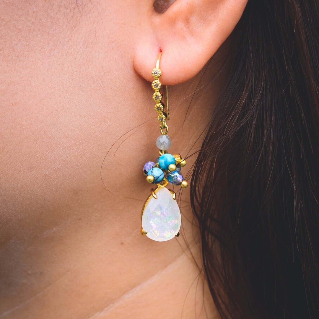 April Regen Opal Ohrringe