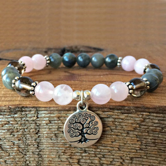 Spirituelles Lebensbaum-Labradorit-Armband