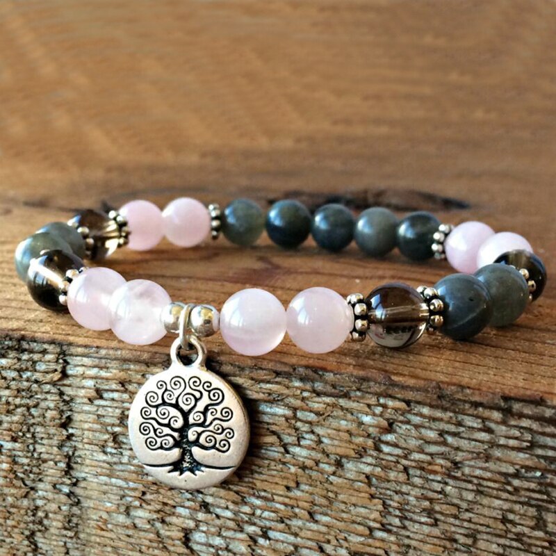 Spirituelles Lebensbaum-Labradorit-Armband