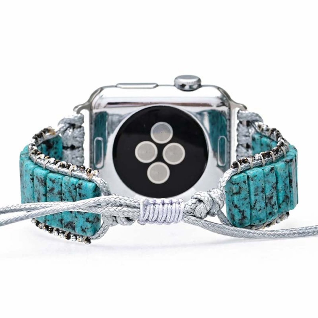 Böhmisches blaues Sesamjaspis-Apple-Watch-Armband