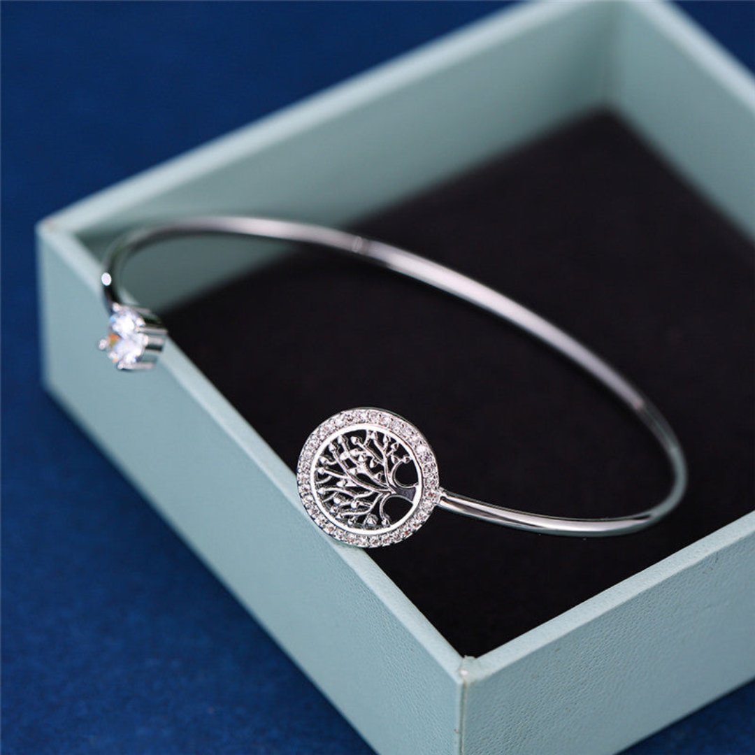 Lucky Tree of Life Zirconia Adjustable Bracelet