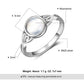 Elegant Moonstone Sterling Silver Ring