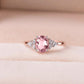 Chic Pink Oval Quartz Ring
