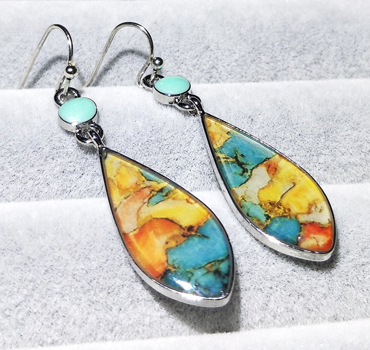 Spiritual Colorful Turquoise Earrings