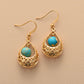 Elegant Drop Gold Tone Earrings