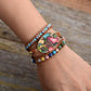 Buntes Jaspis-Blumen-Armband 
