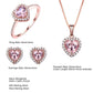 Elegant Morganite Sterling Silver Set