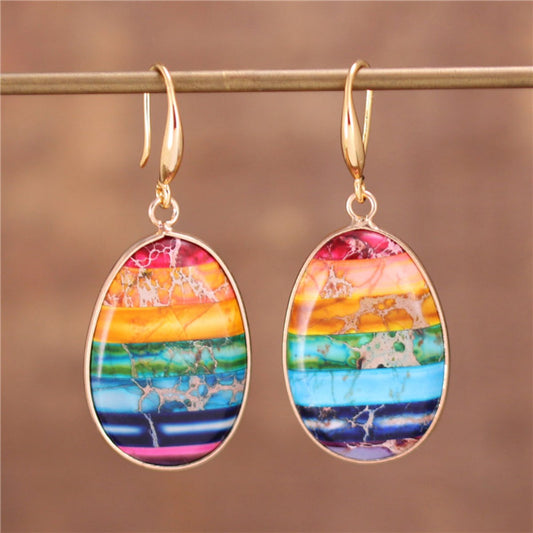 New 7 Chakra Dangle Drop Earrings