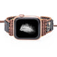 Böhmisches schwarzes Jaspis-Stein-Apple-Watch-Armband