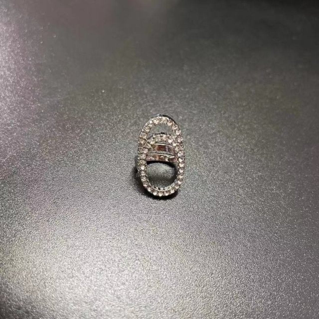 Stylish Rhinestone Nail Ring