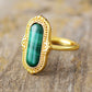 Vintage Big Natural Stone Adjustable Ring