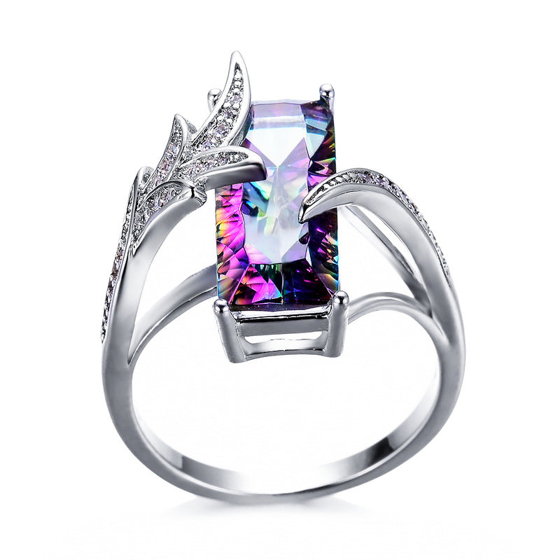 Rainbow Topaz Sterling Silver Ring