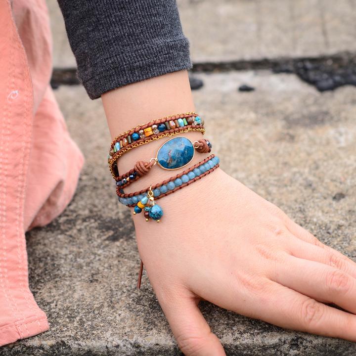 Happy Apatit Wickelarmband