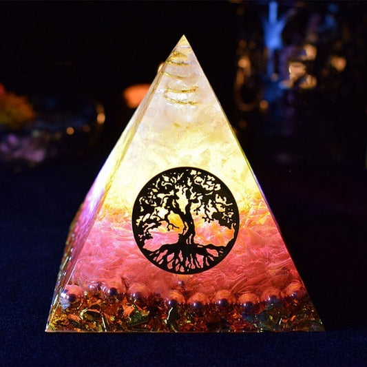 Tree of Life Chakra Orgone Pyramid