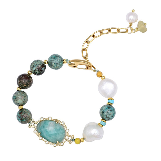 Armband aus Amazonit und Imperial-Jaspis