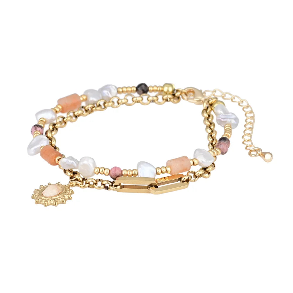Spirituelles Armband aus natürlichem Sonnenstein 