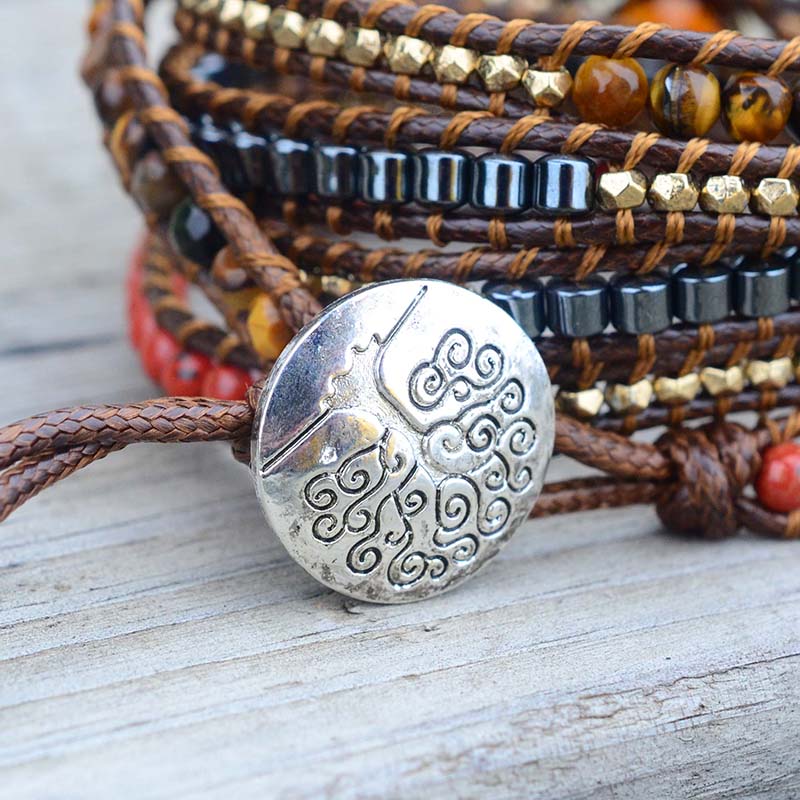Spirituelles Vintage Veganes Armband