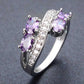 Stylish Amethyst Silver Ring
